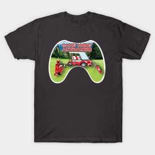 Red Golf Course Game Mode Activated White Trim T-Shirt